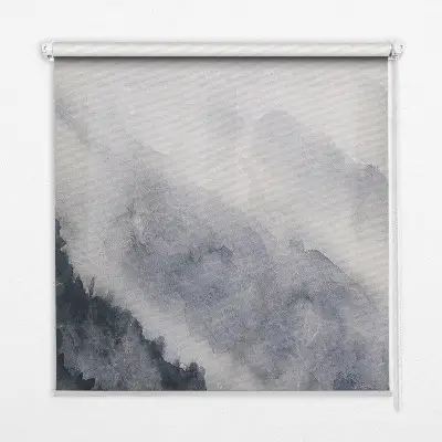 Fensterrollo mit Motiv nebelige Berge