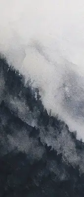 Fensterrollo mit Motiv nebelige Berge
