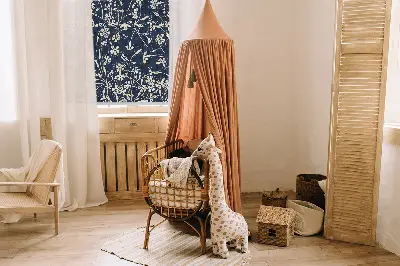Fensterrollo für den Innenbereich mit Blumenmuster