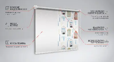 Fensterrollo innen in der Ausführung Blöcke