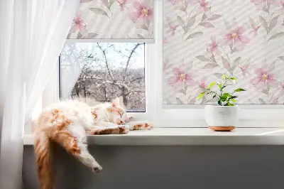 Rollo mit Motiv blühender Rosen
