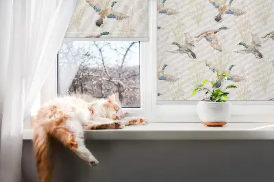 Rollo mit Motiv fliegender Enten