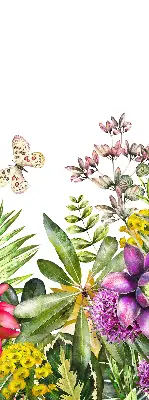Fensterrollo für den Innenbereich mit Blumenmotiv