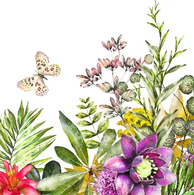 Fensterrollo für den Innenbereich mit Blumenmotiv