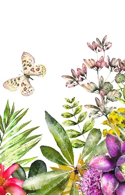 Fensterrollo für den Innenbereich mit Blumenmotiv