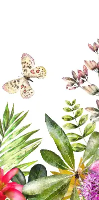 Fensterrollo für den Innenbereich mit Blumenmotiv
