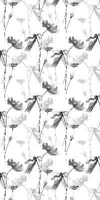 Rollo mit Motiv gezeichnete Blumen
