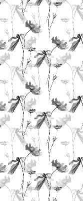 Rollo mit Motiv gezeichnete Blumen
