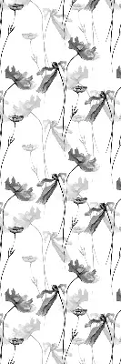 Rollo mit Motiv gezeichnete Blumen