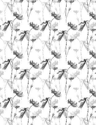 Rollo mit Motiv gezeichnete Blumen