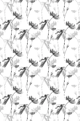Rollo mit Motiv gezeichnete Blumen