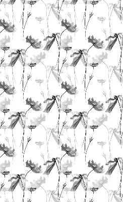 Rollo mit Motiv gezeichnete Blumen