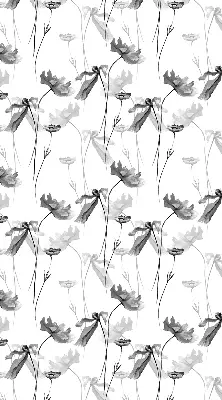 Rollo mit Motiv gezeichnete Blumen