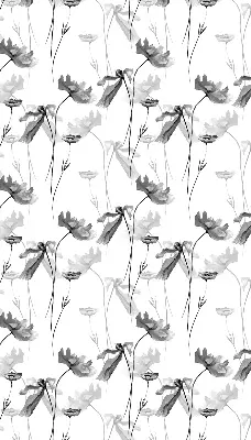 Rollo mit Motiv gezeichnete Blumen