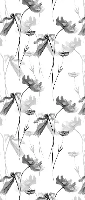 Rollo mit Motiv gezeichnete Blumen