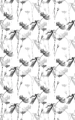 Rollo mit Motiv gezeichnete Blumen