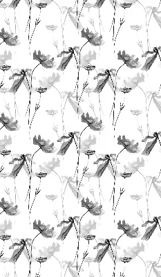 Rollo mit Motiv gezeichnete Blumen