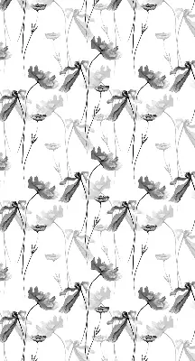 Rollo mit Motiv gezeichnete Blumen