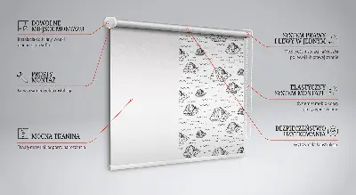 Fensterrollo für den Innenbereich mit Motiv gezeichnete Schiffe