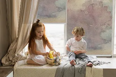 Rollo Fenster mit Motiv Bunter Himmel
