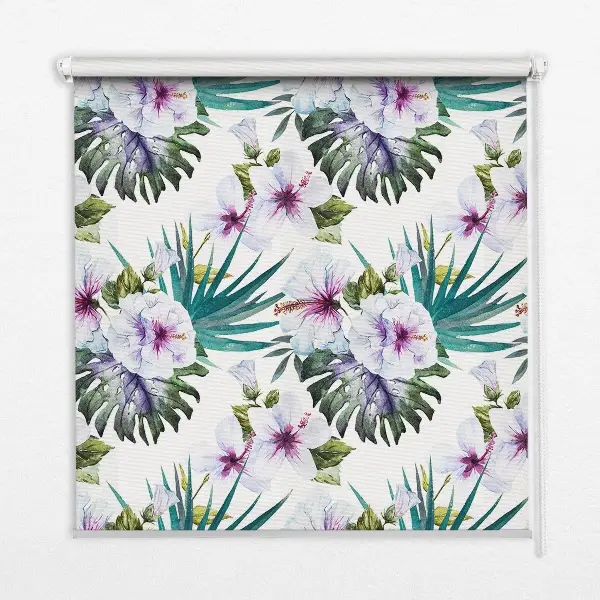Rollo mit Blumenmuster
