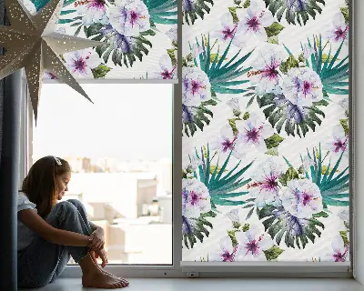 Rollo mit Blumenmuster