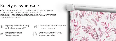 Fensterrollo mit Motiv rosa Blätter