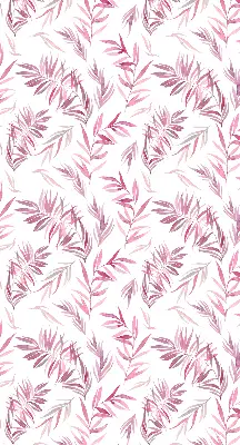 Fensterrollo mit Motiv rosa Blätter