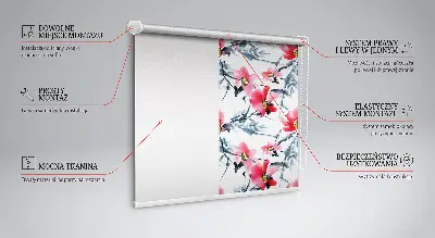 Rollo mit Blumenmotiv für Fenster