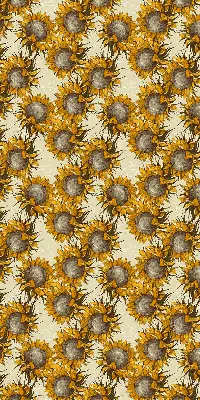 Fensterrollo für den Innenbereich mit Sonnenblumen Motiv