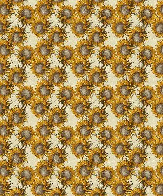 Fensterrollo für den Innenbereich mit Sonnenblumen Motiv