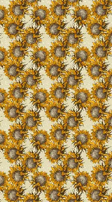 Fensterrollo für den Innenbereich mit Sonnenblumen Motiv