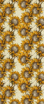 Fensterrollo für den Innenbereich mit Sonnenblumen Motiv