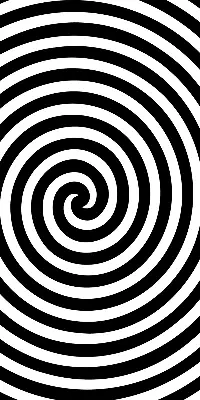 Fensterrollo für den Innenbereich mit Hypnosekreis Muster