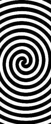 Fensterrollo für den Innenbereich mit Hypnosekreis Muster