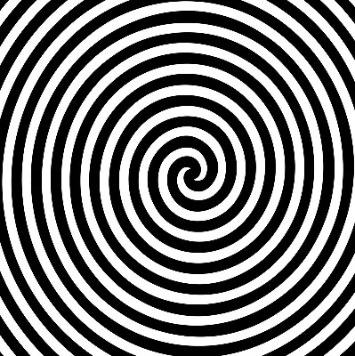 Fensterrollo für den Innenbereich mit Hypnosekreis Muster