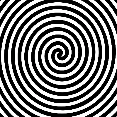 Fensterrollo für den Innenbereich mit Hypnosekreis Muster