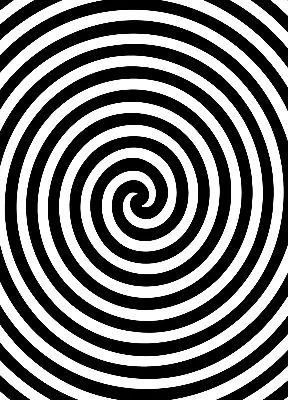 Fensterrollo für den Innenbereich mit Hypnosekreis Muster