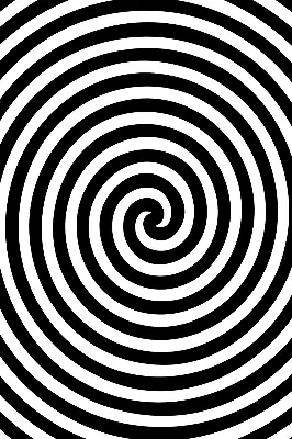 Fensterrollo für den Innenbereich mit Hypnosekreis Muster
