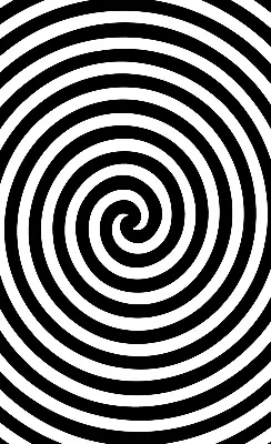 Fensterrollo für den Innenbereich mit Hypnosekreis Muster
