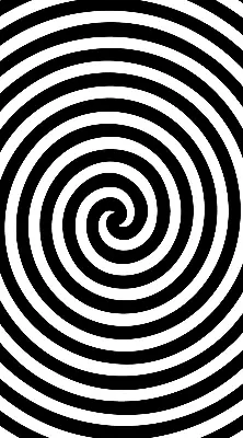 Fensterrollo für den Innenbereich mit Hypnosekreis Muster