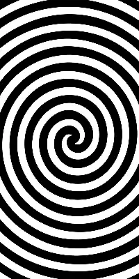 Fensterrollo für den Innenbereich mit Hypnosekreis Muster