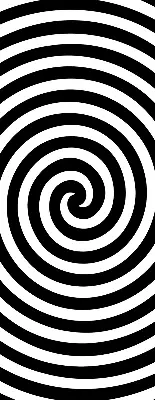 Fensterrollo für den Innenbereich mit Hypnosekreis Muster