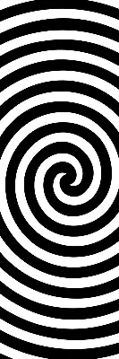 Fensterrollo für den Innenbereich mit Hypnosekreis Muster