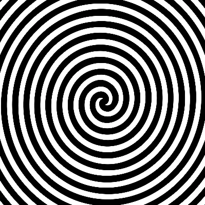 Fensterrollo für den Innenbereich mit Hypnosekreis Muster