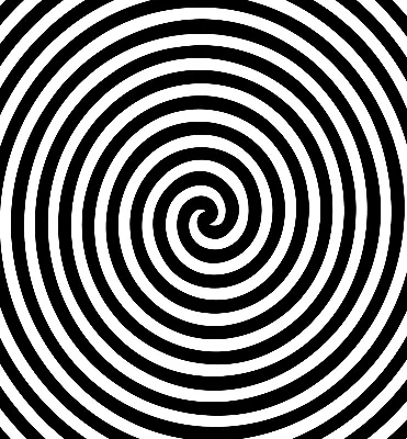 Fensterrollo für den Innenbereich mit Hypnosekreis Muster