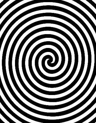Fensterrollo für den Innenbereich mit Hypnosekreis Muster