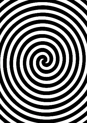 Fensterrollo für den Innenbereich mit Hypnosekreis Muster