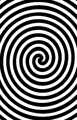 Fensterrollo für den Innenbereich mit Hypnosekreis Muster