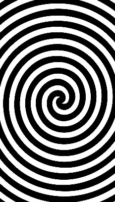 Fensterrollo für den Innenbereich mit Hypnosekreis Muster
